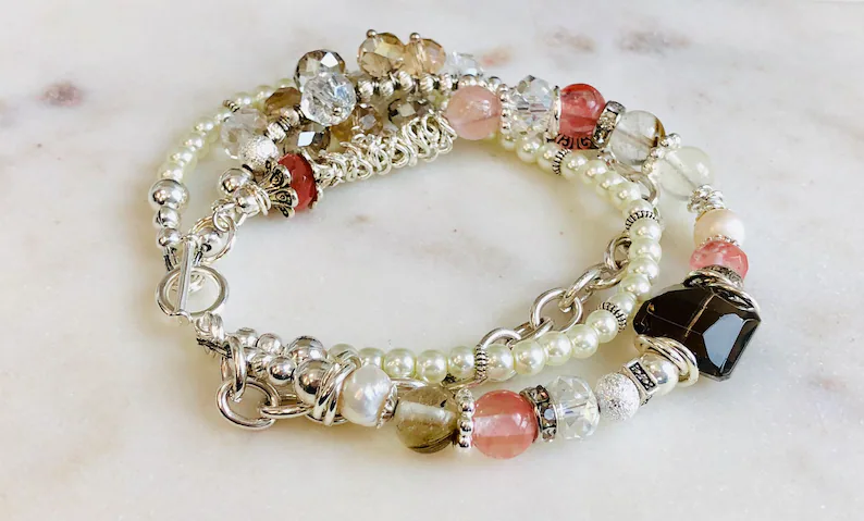 Watermelon 3 Strand Bracelet - Image 4