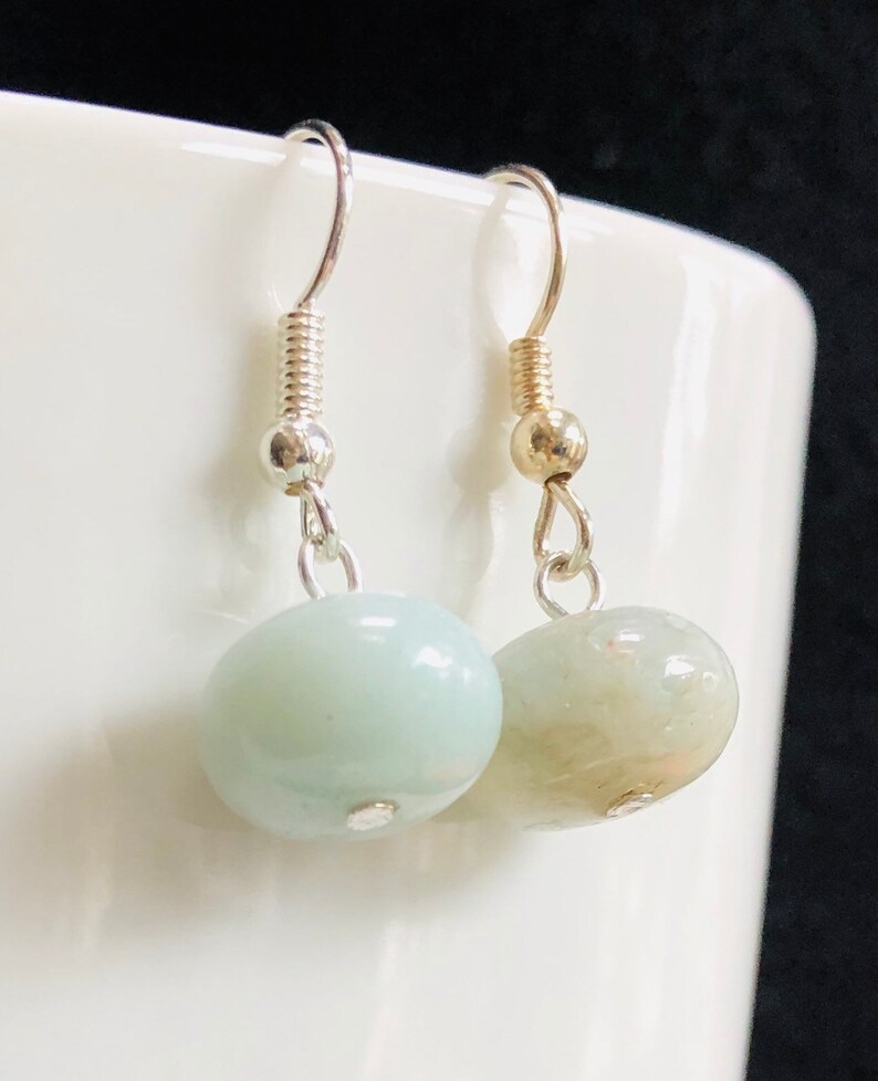 Light Green Amazonite Drop Earrings