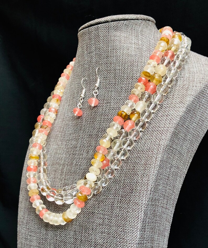 Watermelon Quartz Necklace Set - Image 7