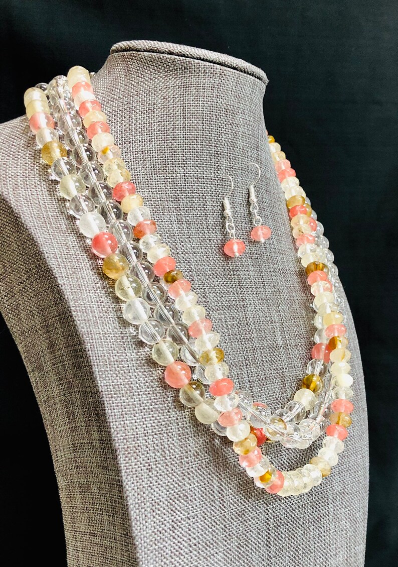 Watermelon Quartz Necklace Set - Image 8