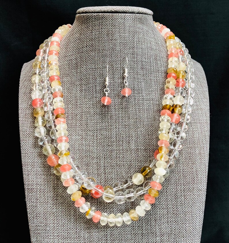 Watermelon Quartz Necklace Set - Image 10