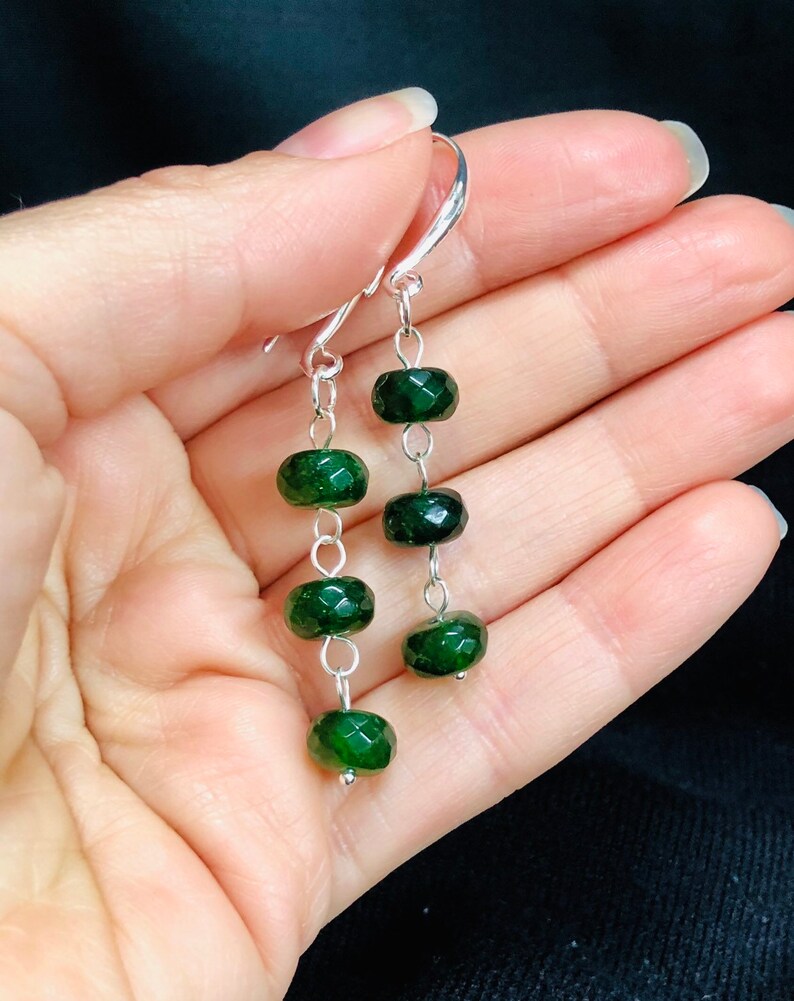 Emerald Dangle Earrings - Image 9
