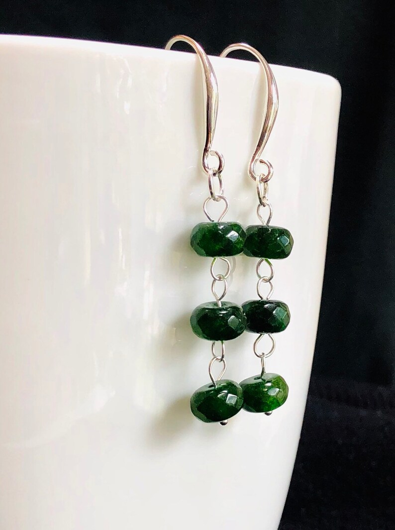 Emerald Dangle Earrings - Image 8