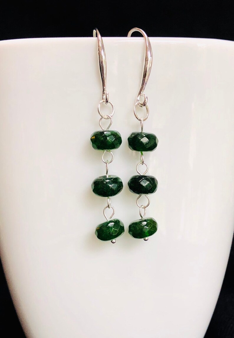 Emerald Dangle Earrings - Image 7