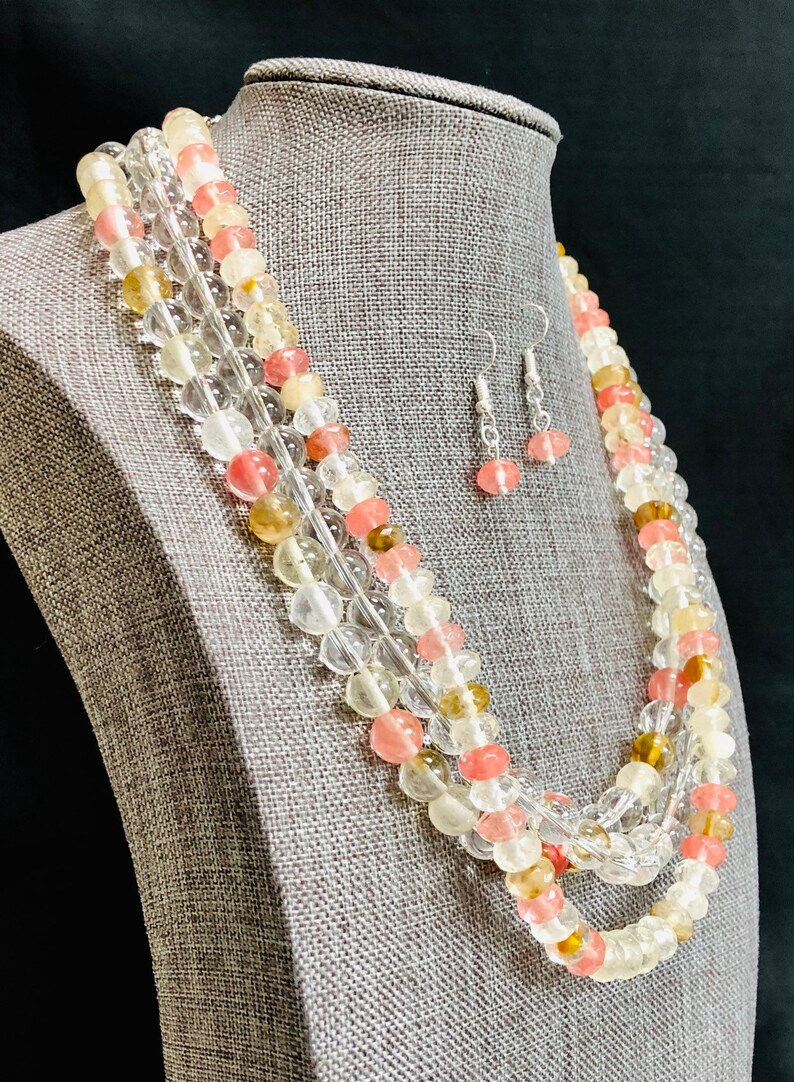 Watermelon Quartz Necklace Set - Image 5