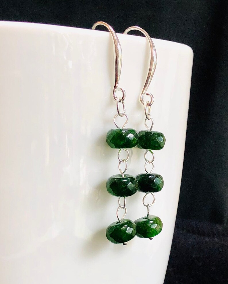 Emerald Dangle Earrings - Image 6