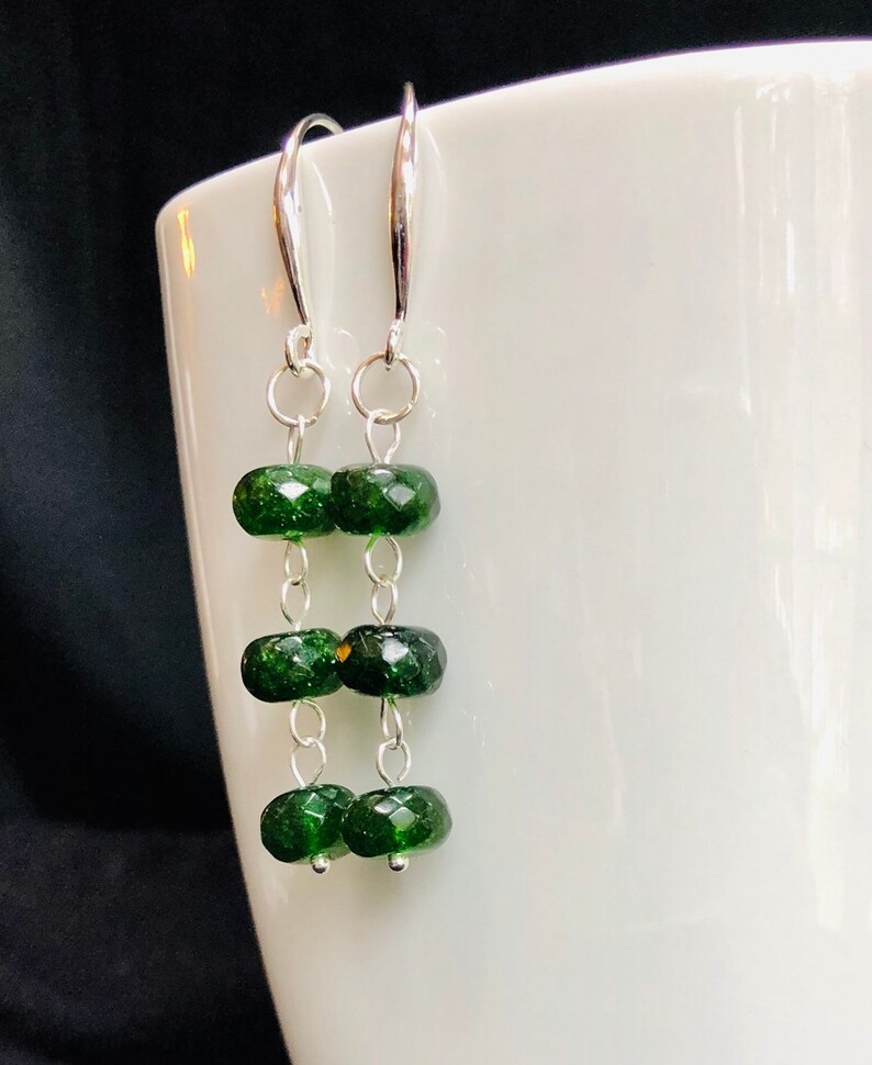 Emerald Dangle Earrings - Image 5