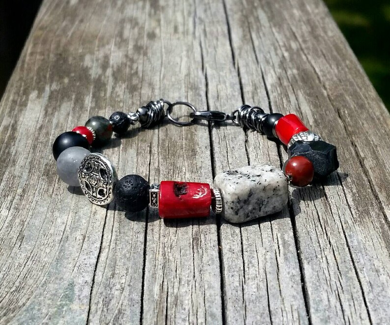 Red Coral Bracelet - Red Bracelet - Chunky Bracelet - Boho Bracelet - Coral Bracelet - Image 4